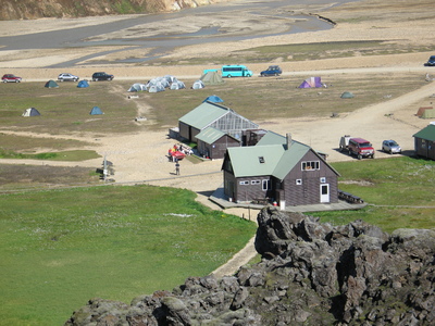 Upphafsstaður Laugavegsgöngu, Landmannalaugar