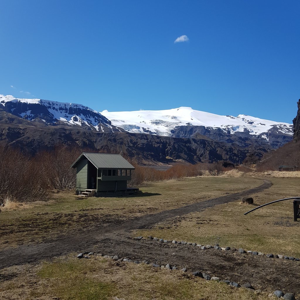 View of Eyjafjallajökull in Þórsmörk