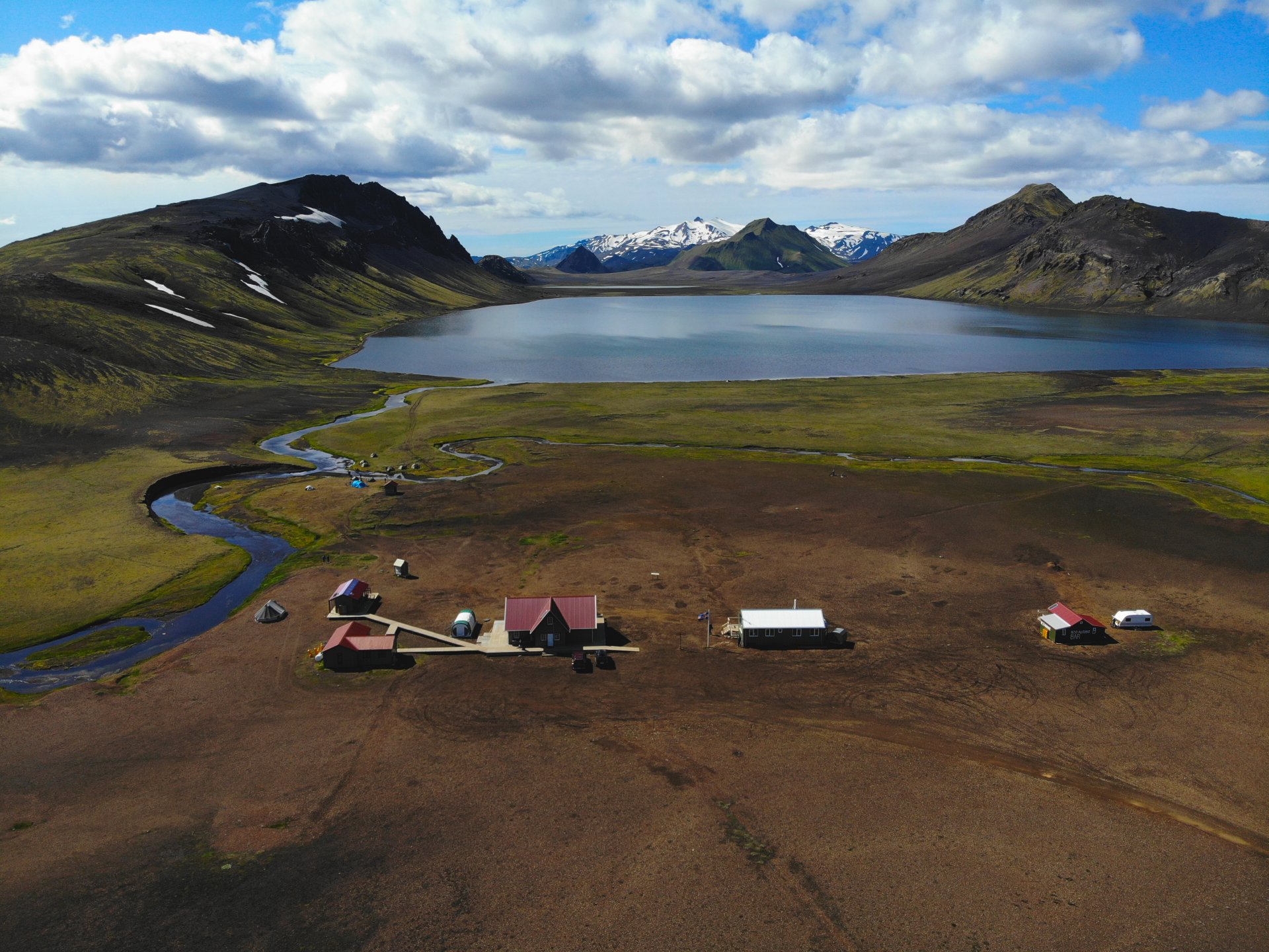 Fjallaskálar Íslands, þáttaröð á Hrinbraut í umsjón Sigmundar Ernis Rúnarssonar fjallar um fjallaskála á hálendi Íslands, í óbyggðum eða á afskekktum stöðum. 
Myndin er af skálasvæði FÍ við Álftavatn að Fjallabaki. Myndina tók Árni Tryggvason.