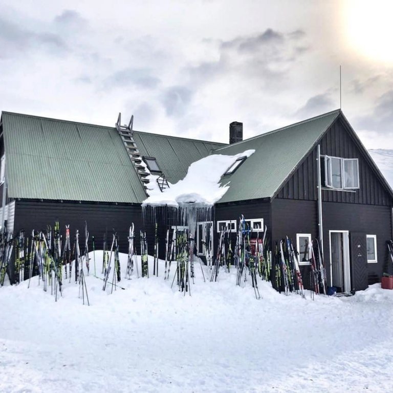 Frá æfingaferð inn í Landmannalaugar. 