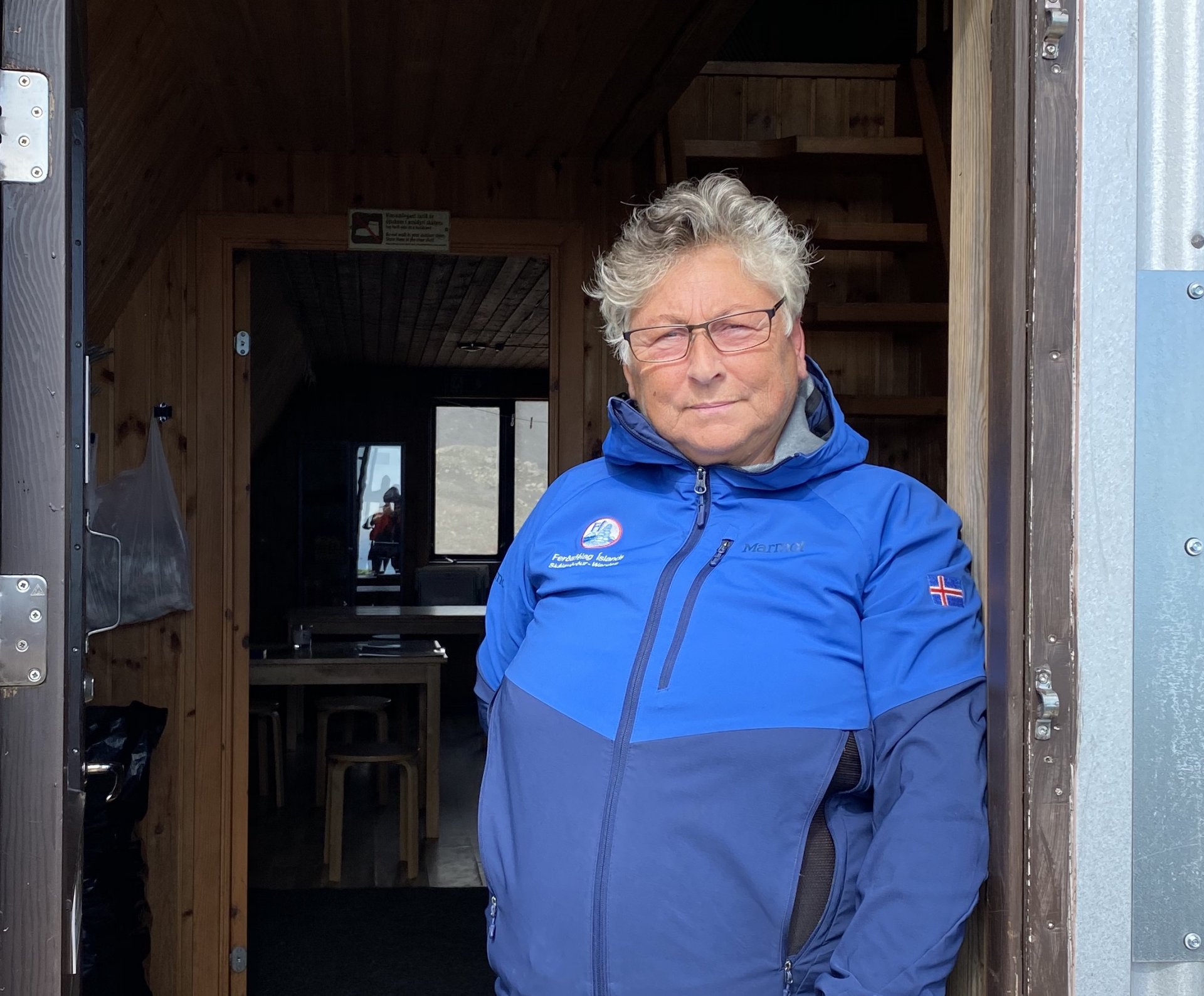 Katrín Klemensdóttir, skálavörður í Baldvinsskála.