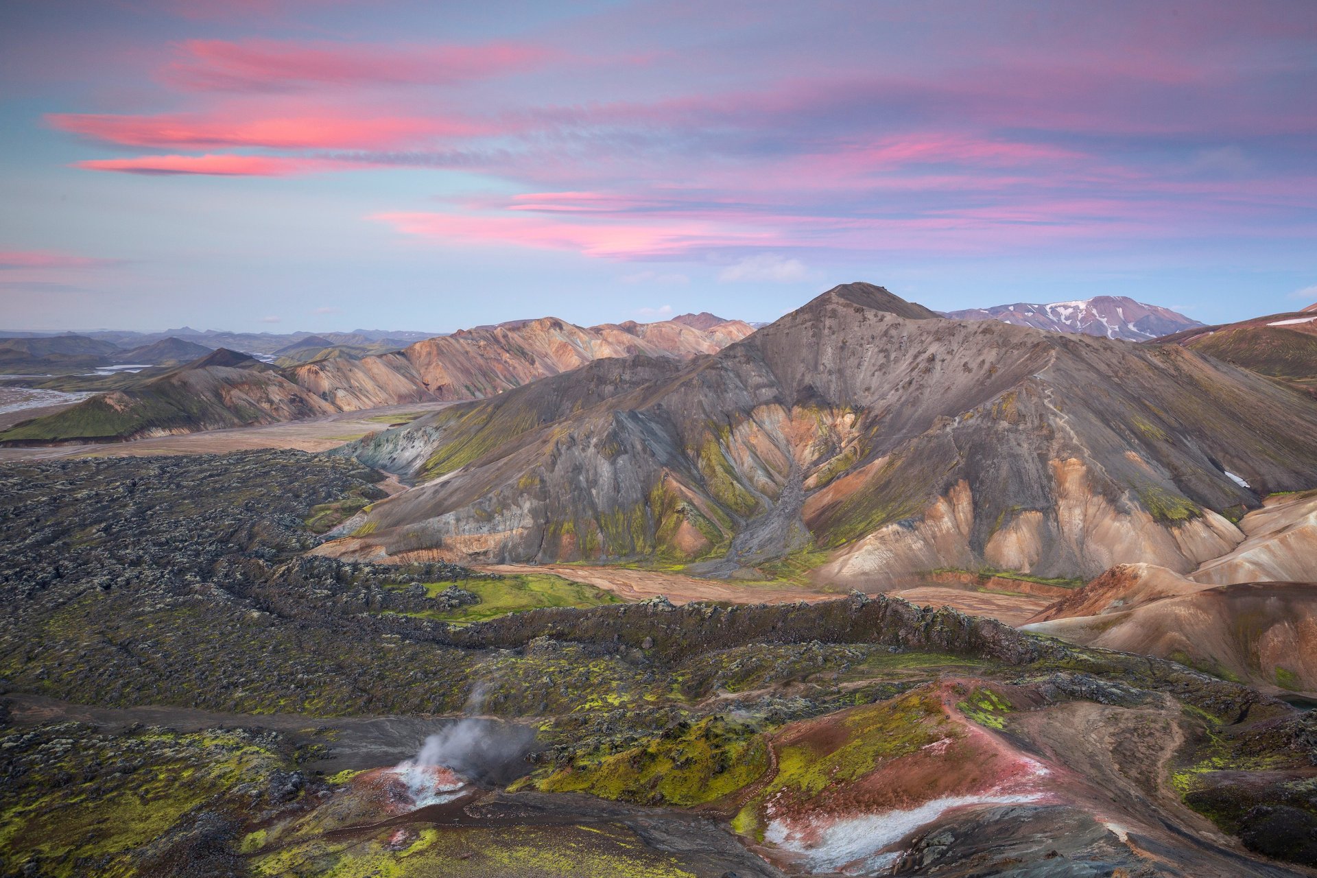 Litadýrð í Landmannalaugum.  Ljósmynd: Daníel Bergmann